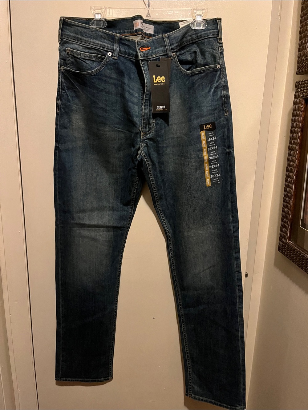 Lee Slim fit tapered Jeans in Dark Blue Wash